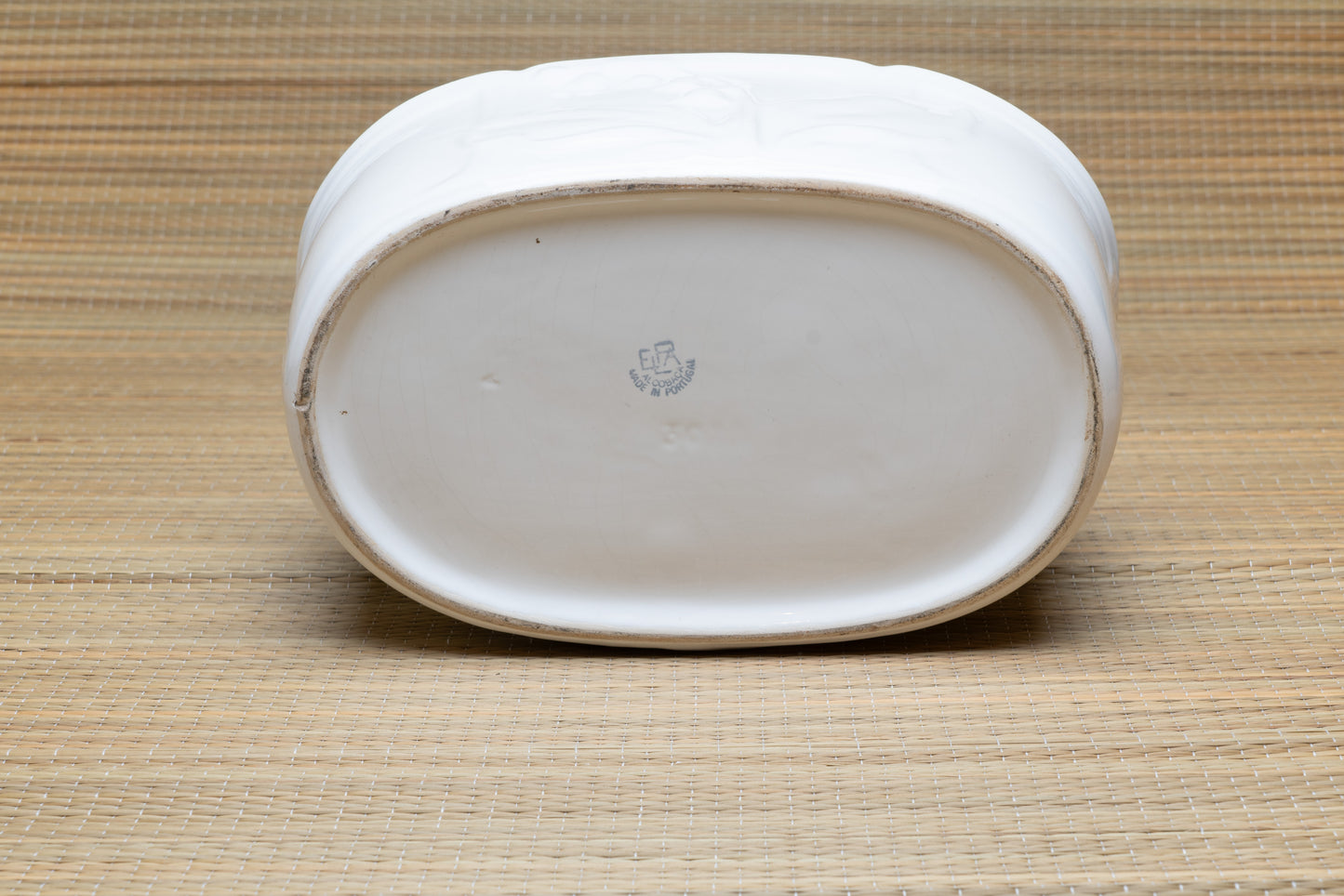 White Ceramic Planter from Portugal