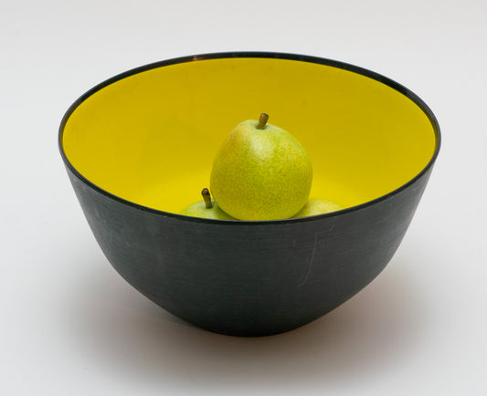 Black and Yellow Bowl made in Sweden Huskvarna