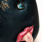 Signed Surrealist Studio Pottery Vase – Sculptural Lips, Insects &amp; Mixed Media