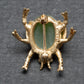 Gold Jade Ladybug Pin