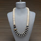Flat Wooden Beaded Necklace