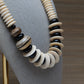 Flat Wooden Beaded Necklace
