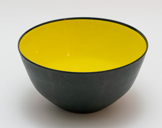 Black and Yellow Bowl made in Sweden Huskvarna